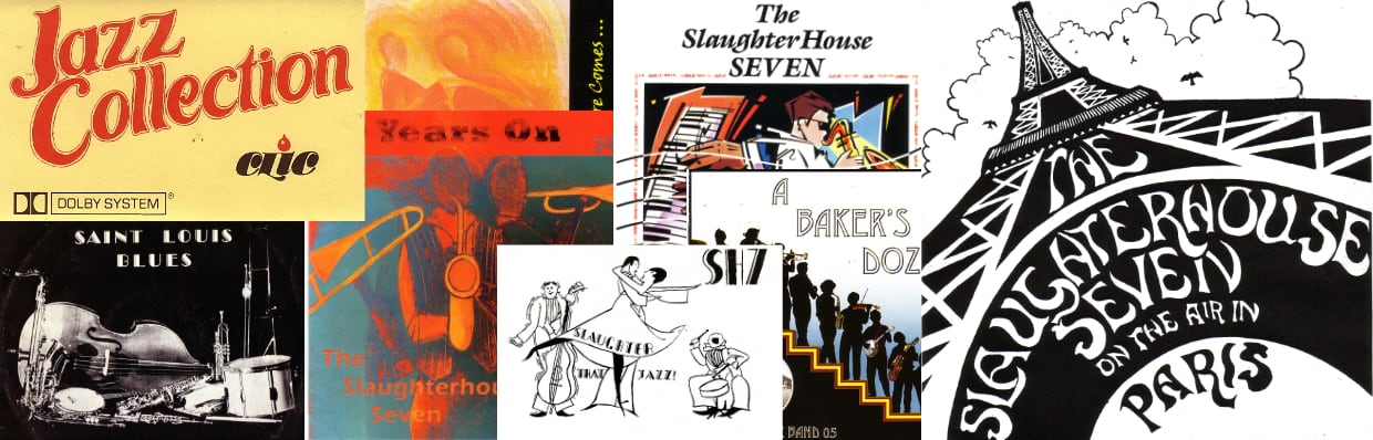Pictures of some of the albums the Slaughterhouse Seven have made over the years.